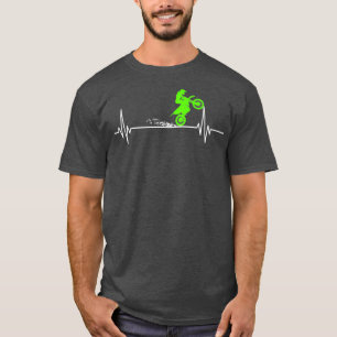 Motocross Heartbeat  Enduro Bike Motorcycle Dirt T-Shirt