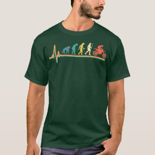 Motocross Heartbeat Evolution Gift for Motocross T-Shirt