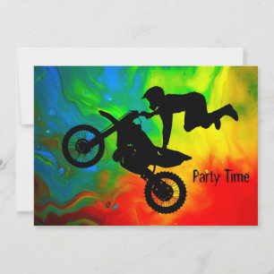 Motocross in a Solar Flare Up Invitation