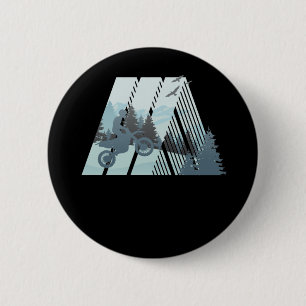 Motocross in beautiful nature 6 cm round badge