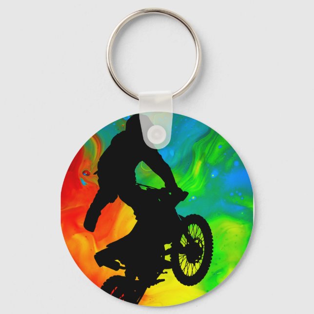 Motocross in Solar meltdown Key Ring (Front)
