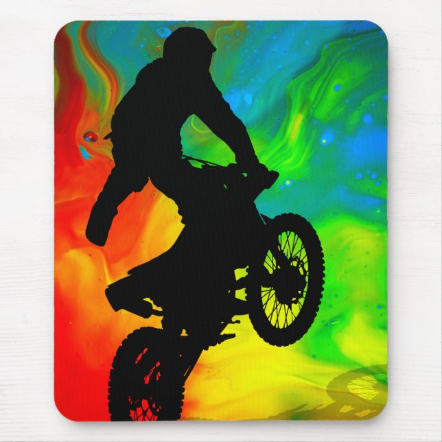 Motocross in Solar meltdown Mouse Mat (Front)