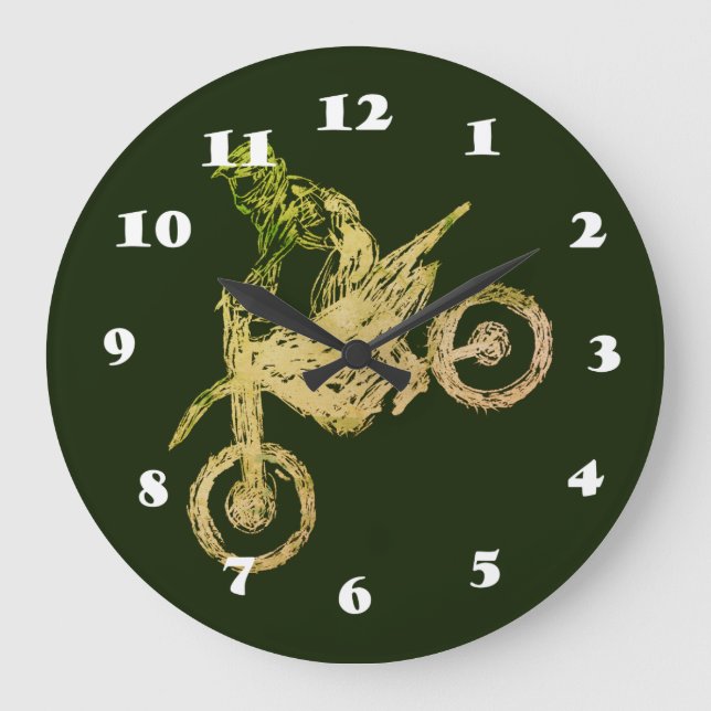 Motocross Large Clock (Front)