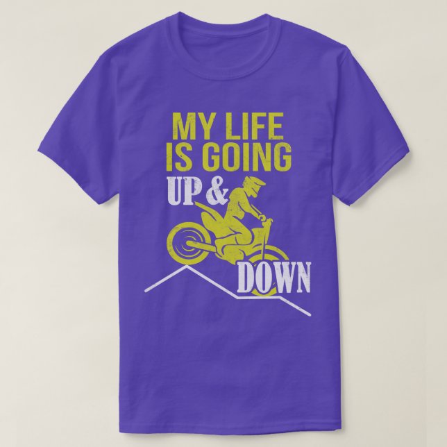 Motocross Life up and down T-Shirt (Design Front)
