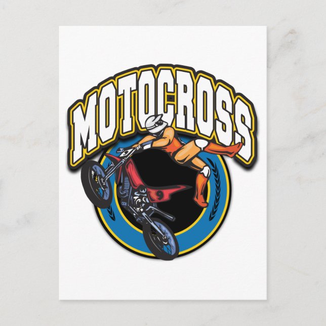 Motocross Logo Postcard (Front)