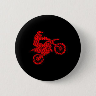 Motocross Lovers Valentine Hearts Love Dirt Bike S 6 Cm Round Badge