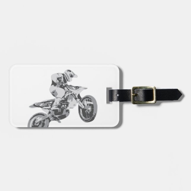 Motocross Luggage Tag (Front Horizontal)