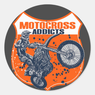 Motocross madness classic round sticker
