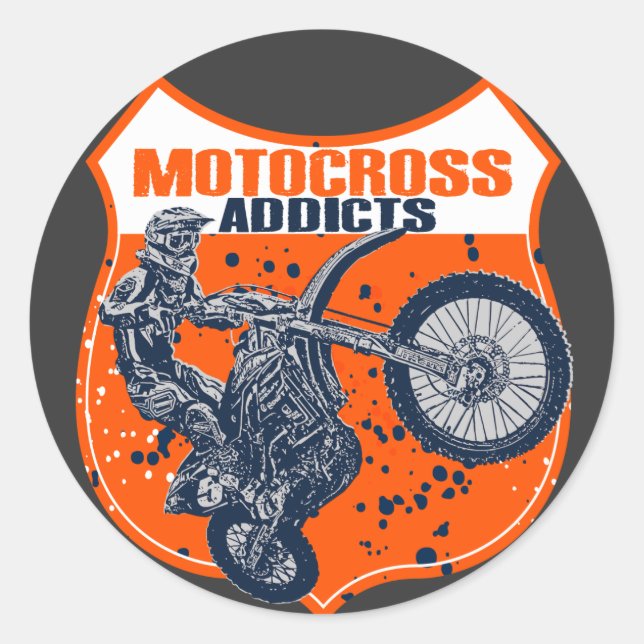 Motocross madness classic round sticker (Front)
