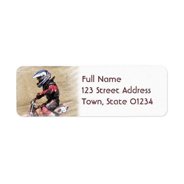 Motocross Mailing Labels (Front)