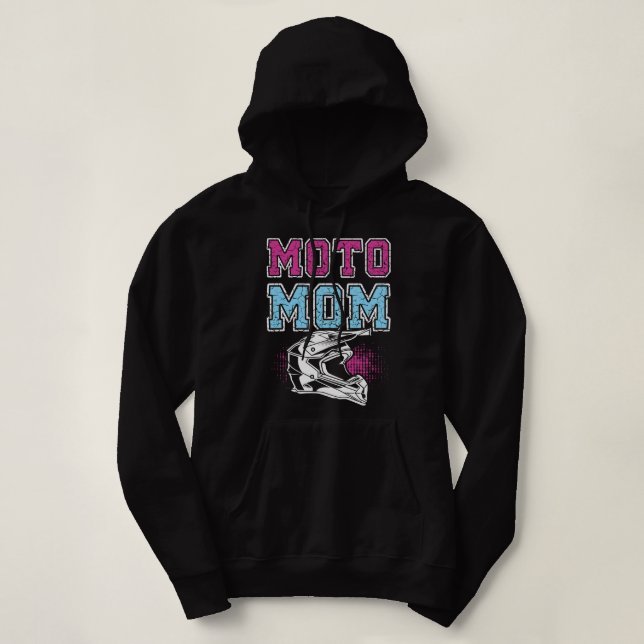 Motocross Moto Mum MX Dirtbike Hoodie (Design Front)
