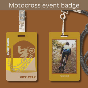Motocross moto-x mx club event participation ID badge