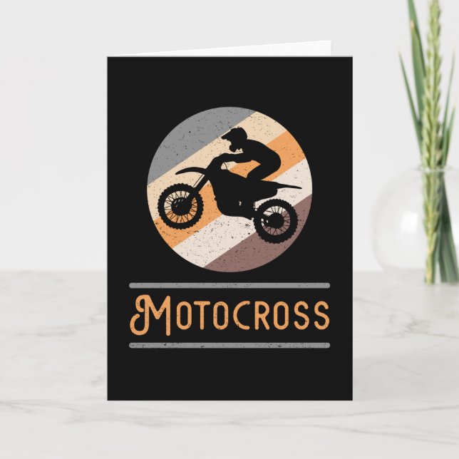 Motocross Motorcycle Bike Dirt Biker Funny Gift Card (Front)