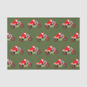 Motocross Motorcycle Christmas Holiday Tissue Paper