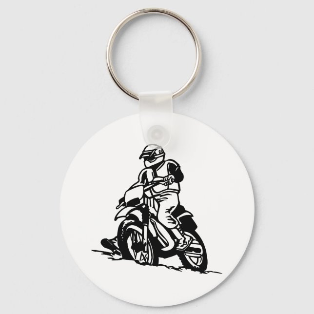 Motocross Motorcycle Key Ring (Front)