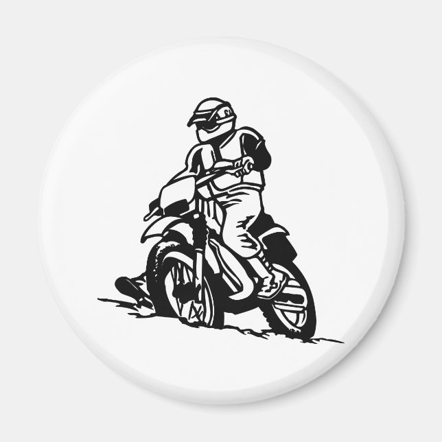 Motocross Motorcycle Magnet (Front)