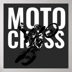 Motocross Motorcycle Sport Pop Art Poster