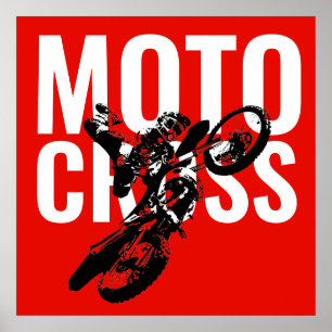 Motocross Motorcycle Sport Pop Art Poster