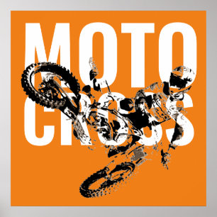 Motocross Motorcycle Sport Pop Art Poster