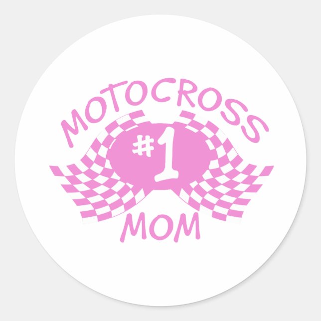 Motocross Mum Classic Round Sticker (Front)