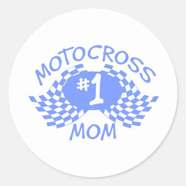 Motocross Mum Classic Round Sticker (Front)