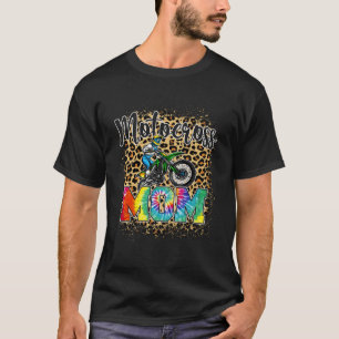 Motocross Mum Leopard Print Mother s Day Sport T-Shirt