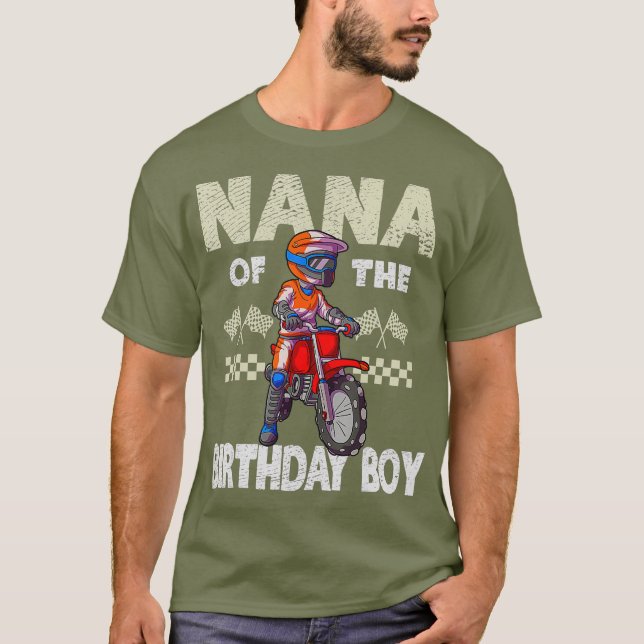 Motocross MX Nana Birthday Boy MX Family Dirt T-Shirt (Front)
