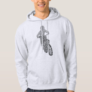 Motocross Off Road Motorcycle Word Art Hoodie