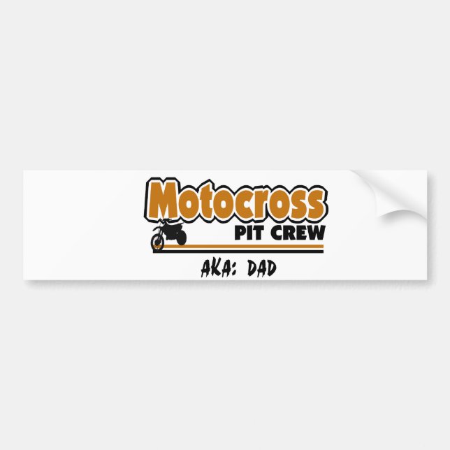 Motocross Pit Crew Bumper Sticker (Front)