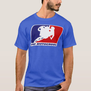 Motocross Pro Gift for Men Women Kids Blue Red T-Shirt