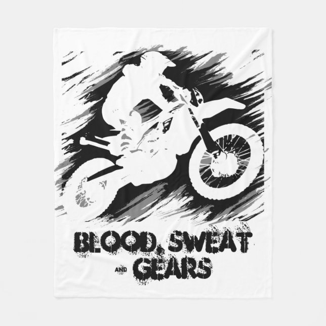 Motocross Quote Sport Motorcycle Racing Quote Fleece Blanket (Front)
