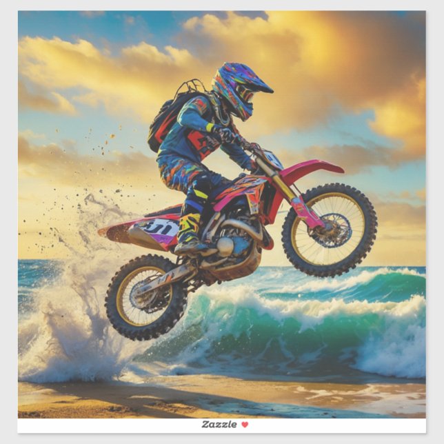 Motocross Racer at Beach Race II (Sheet)
