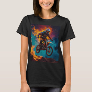 Motocross Racer & Volcanic Eruption T-Shirt