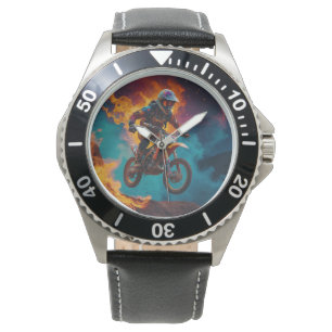 Motocross Racer & Volcanic Eruption Watch