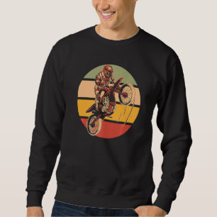 Motocross Racing Biking Biker Retro Dirt Bike Ridi Sweatshirt