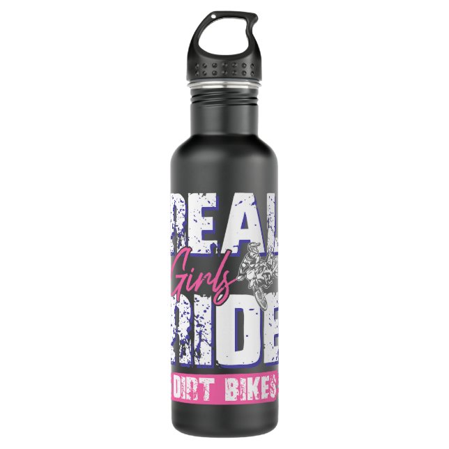 Motocross Real Girls Ride Dirt Bikes1 710 Ml Water Bottle (Front)