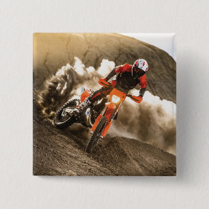 Motocross Rider 15 Cm Square Badge
