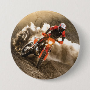 Motocross Rider 7.5 Cm Round Badge