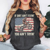 Motocross Rider American Flag Dirt Bike Jumping