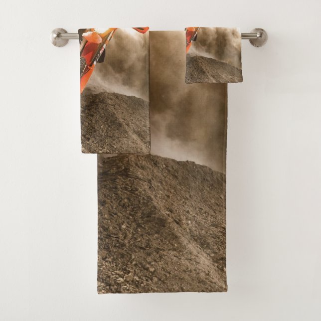 Motocross Rider Bath Towel Set (Insitu)
