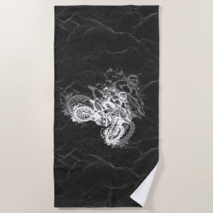 motocross rider beach towel