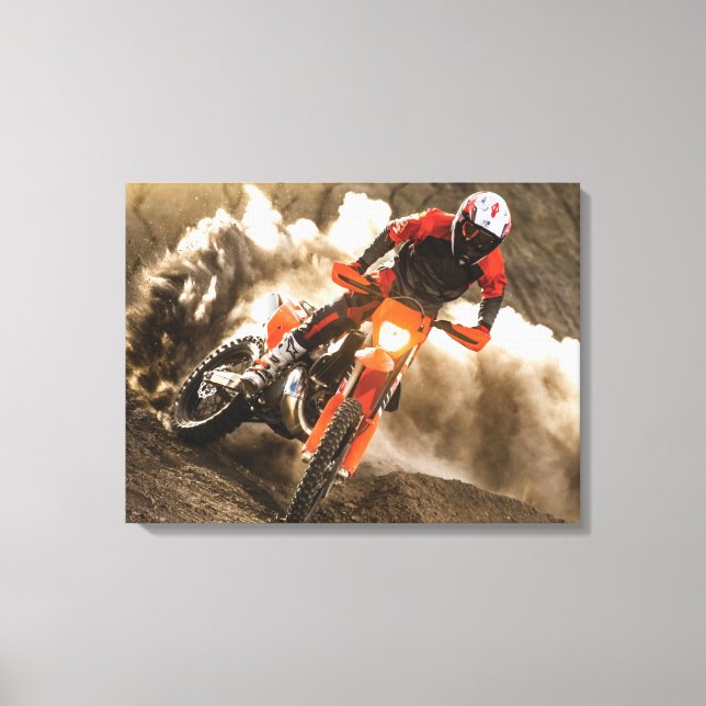 Motocross Rider Canvas Print (Front)