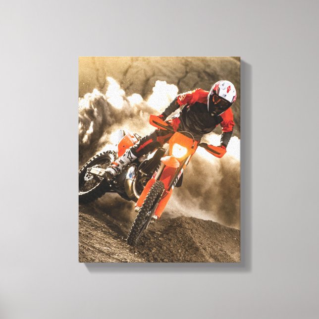 Motocross Rider Canvas Print (Front)