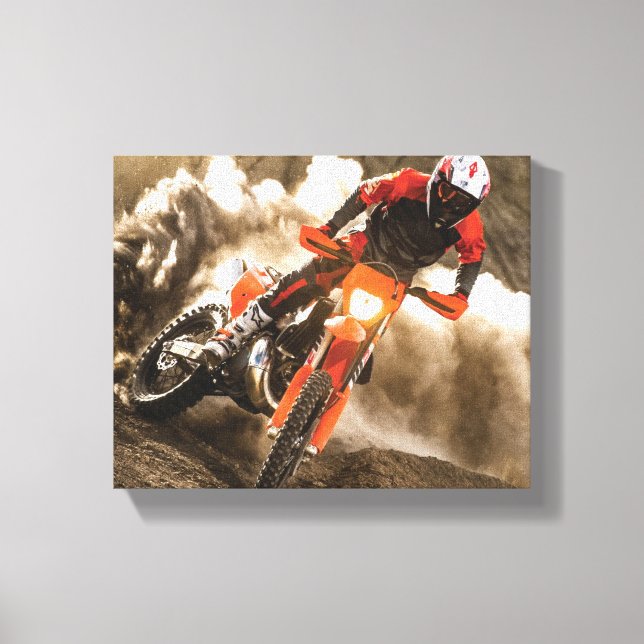 Motocross Rider Canvas Print (Front)