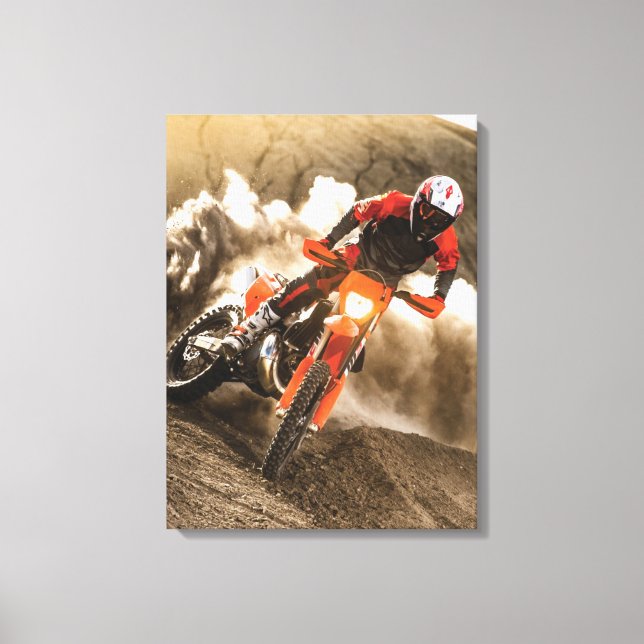 Motocross Rider Canvas Print (Front)