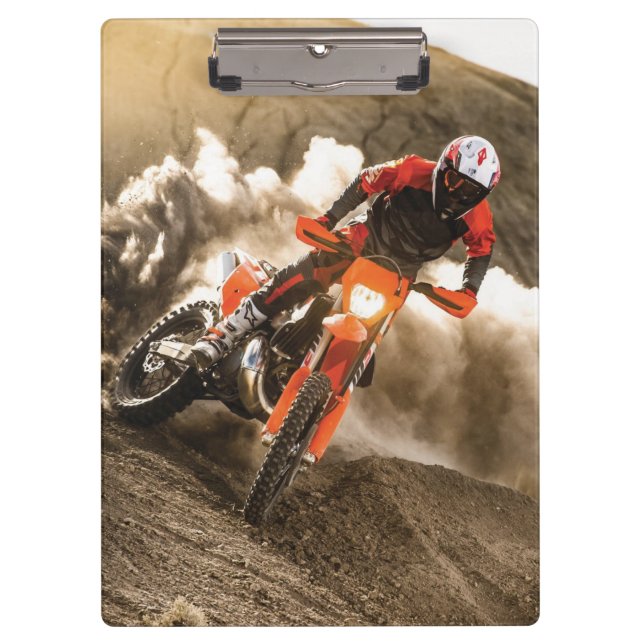 Motocross Rider Clipboard (Front)