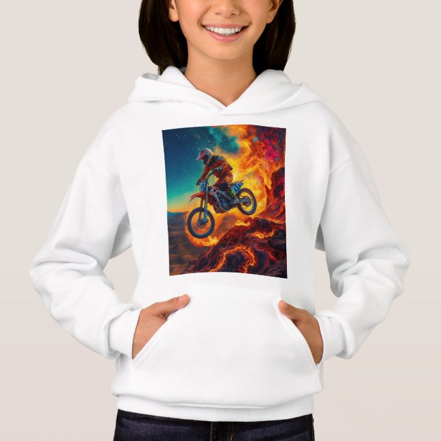 Motocross Rider Escaping Fire (Front)
