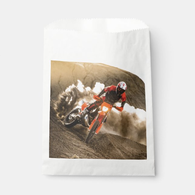 Motocross Rider Favour Bags (Front)