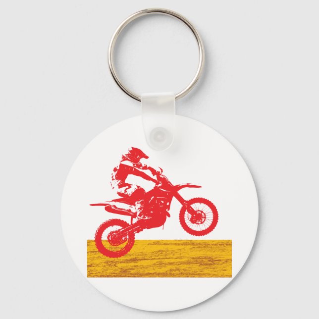 Motocross Rider Key Ring (Front)