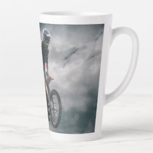 Motocross rider latte mug